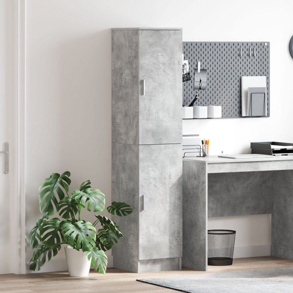 vidaXL Buffet Skåp Betonggrå MDF med betongeffektlaminat Standard Dörrar