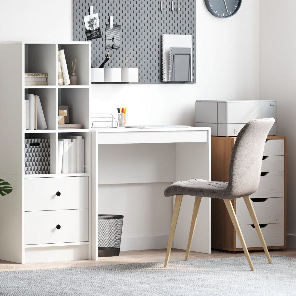 vidaXL Skrivbord Vitt MDF 80 x 40 x 76 cm Enkelt Skrivbord