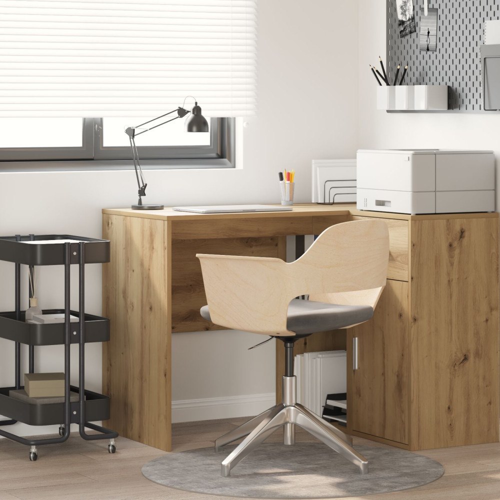 vidaXL Skrivbord Artisan ek Spånskiva Medium Snygg Skrivbord