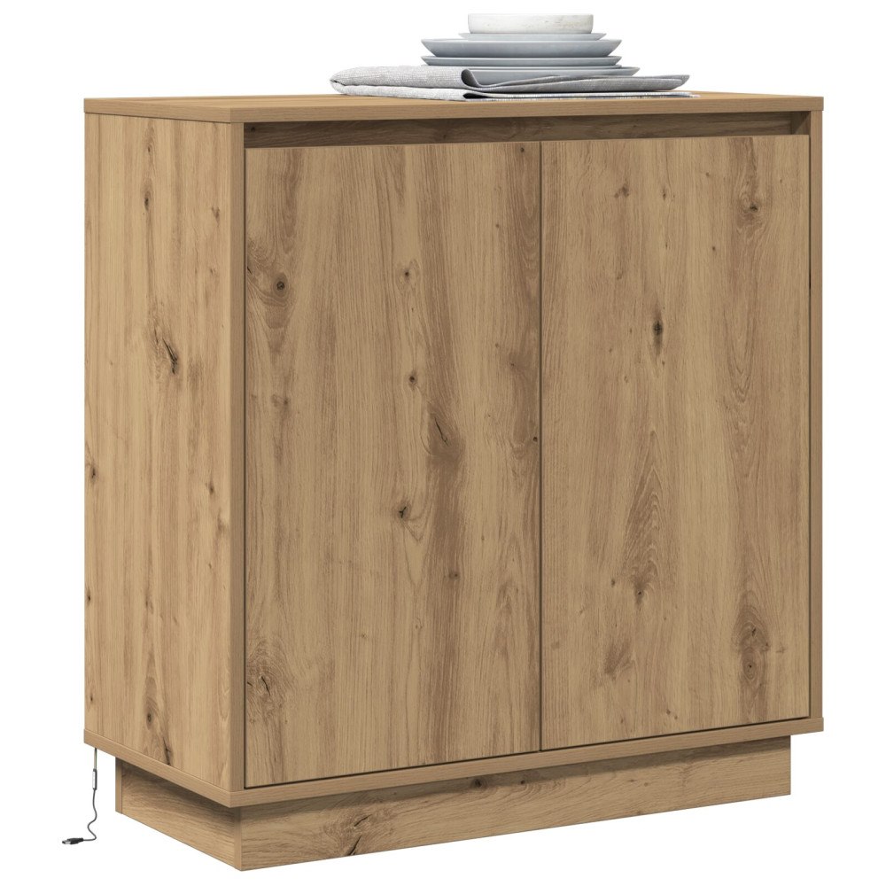 vidaXL Skänk med hylla Artisan Ek 71 x 34.5 x 75 cm Konstruerat trä