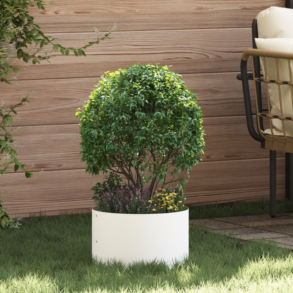 vidaXL Vita Keramiska Krukor Vit Keramik 30 cm diameter