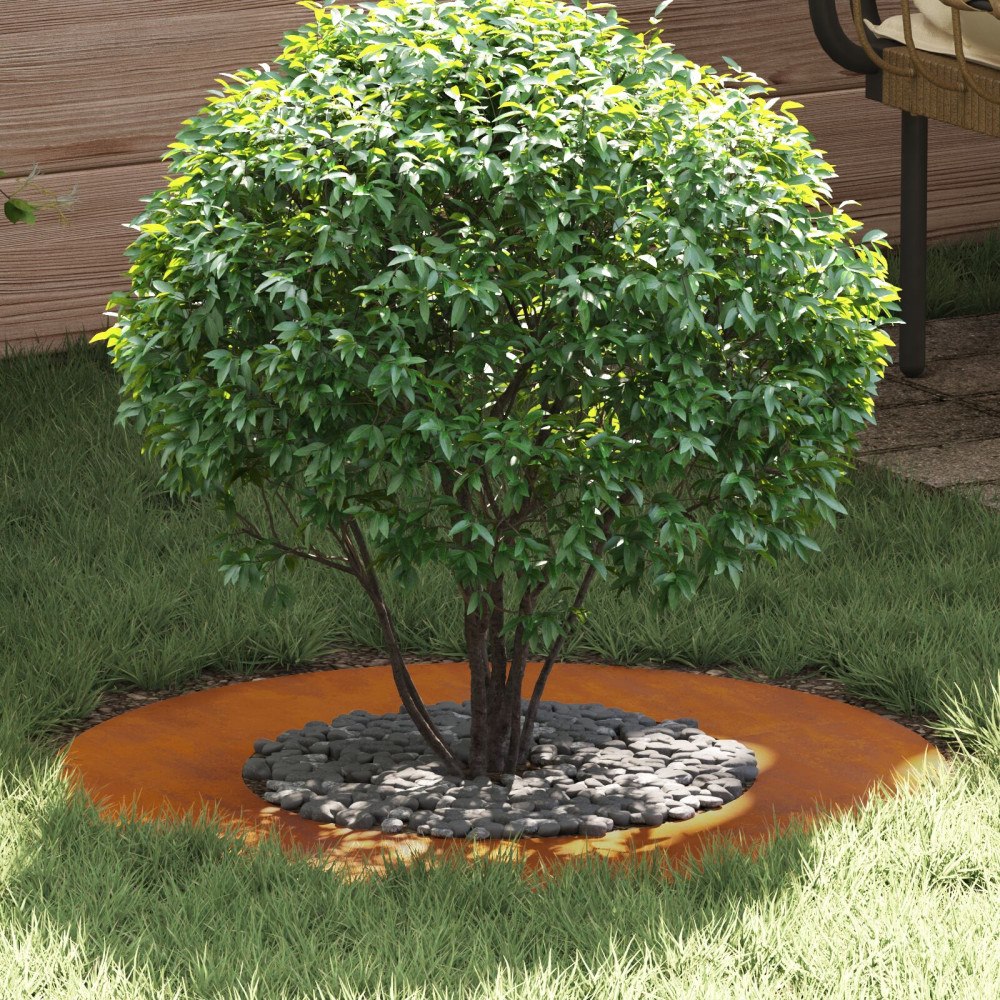 vidaXL Corten Stål Planter Cortenstål 70 cm Diameter Hållbar
