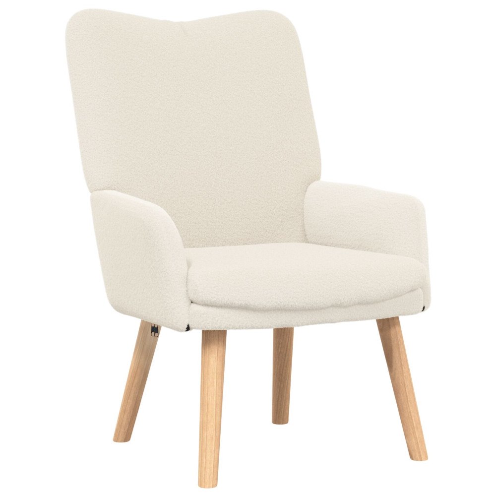 vidaXL Avkopplande stol Kräm 63 x 67 x 94 cm tyg