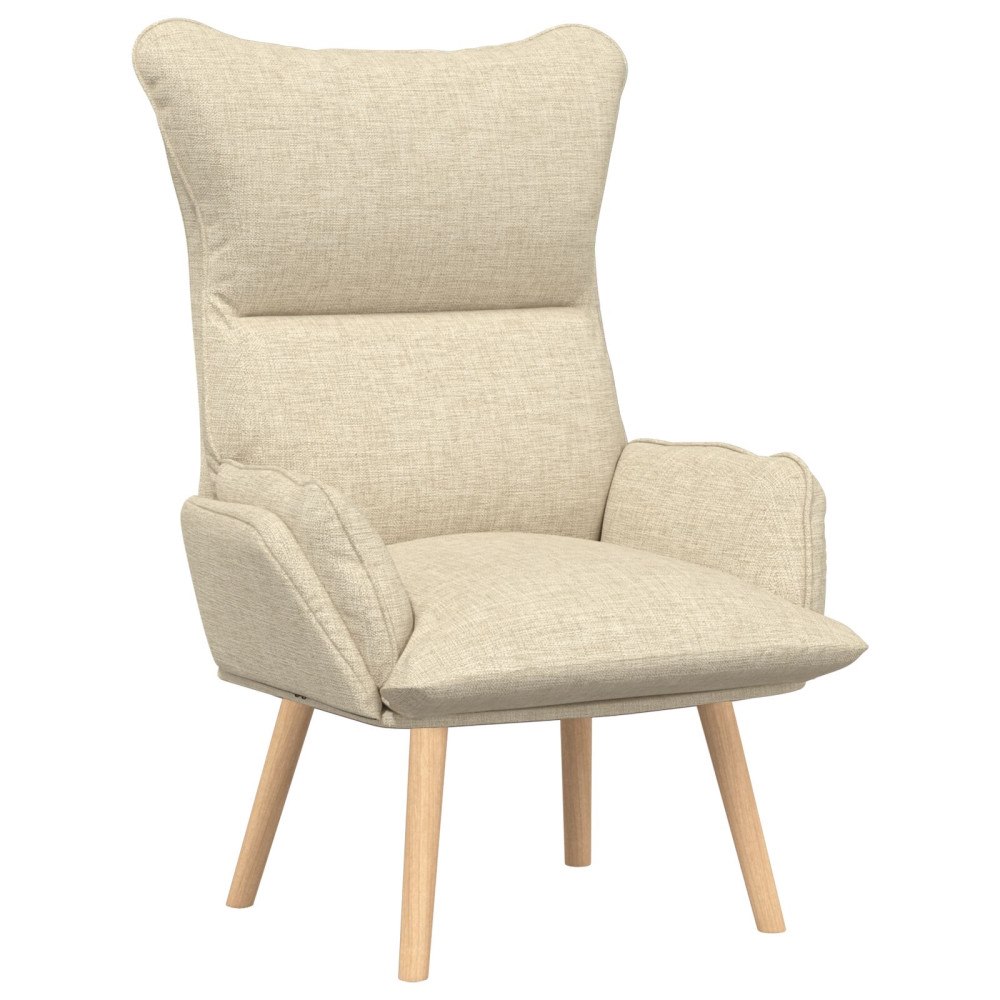 vidaXL Avkopplande stol Kräm 69 x 74 x 93 cm tyg