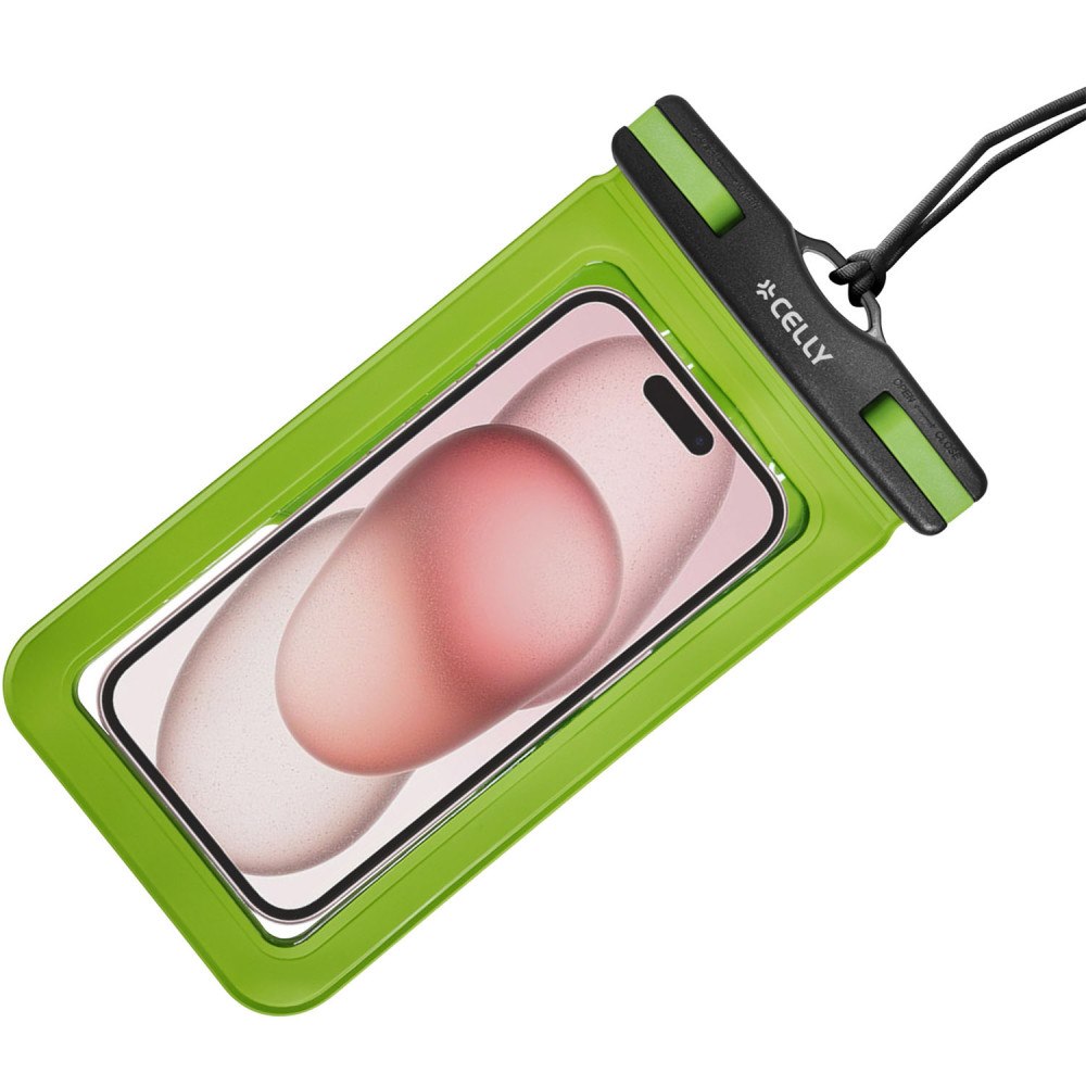 Celly Splashbag Vattentät bag IP68 max 6,9 Grön