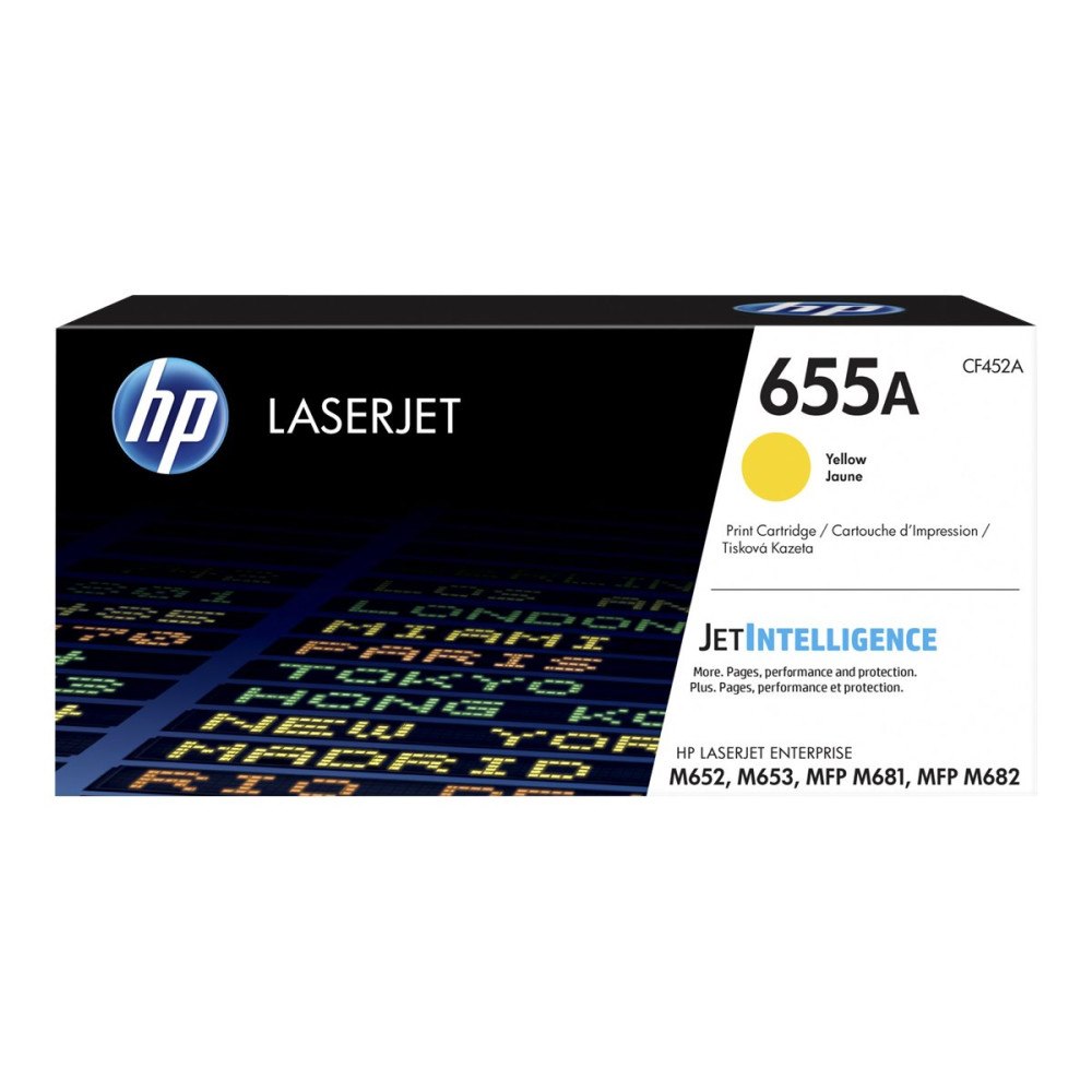 Hewlett-Packard HP 655A - gul - original - LaserJet - tonerkassett (CF452A)