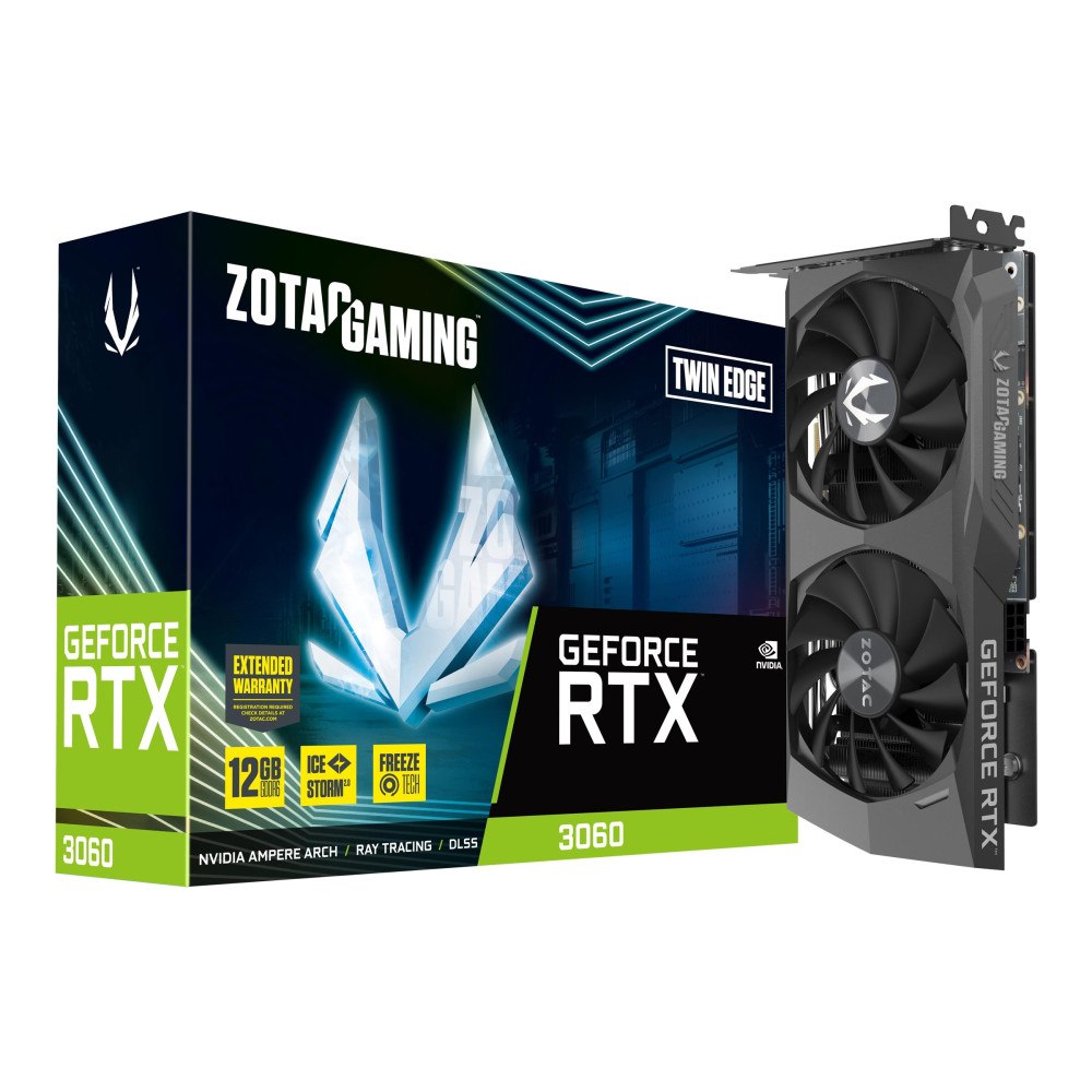 Zotac ZOTAC GAMING GeForce RTX 3060 Twin Edge - grafikkort - GF RTX 3060 - 12 GB