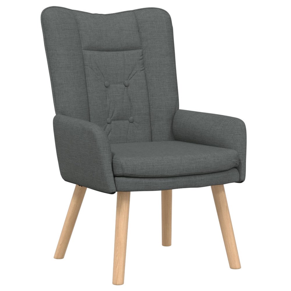 vidaXL Avkopplande stol Mörkgrå 63 x 67 x 94 cm tyg