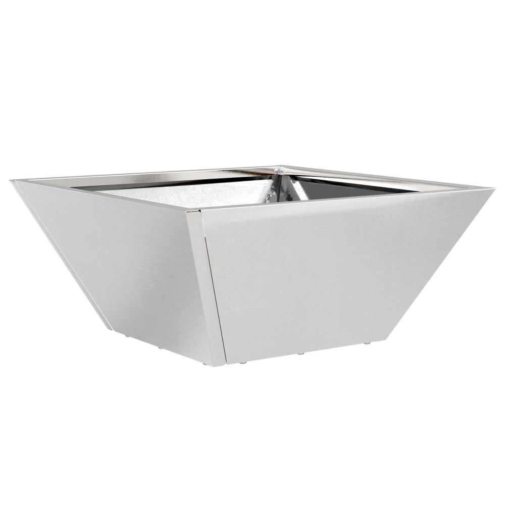 vidaXL Metallkruka Rostfritt stål 35 x 35 x 15 cm Fyrkantig design