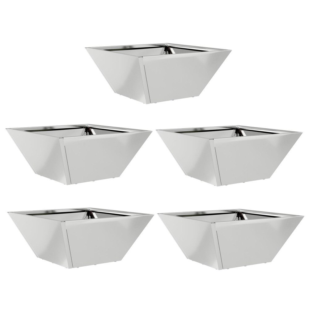 vidaXL Metallkrukset Galvaniserat stål 35 x 35 x 15 cm Dekorativa krukor