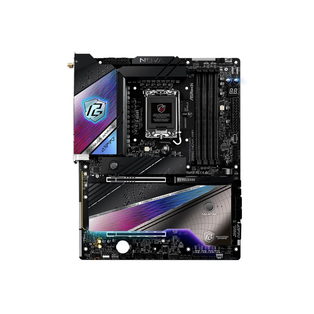 ASRock ASRock Phantom Gaming Z890 NOVA WIFI - moderkort - ATX - LGA1851-uttag - Z890