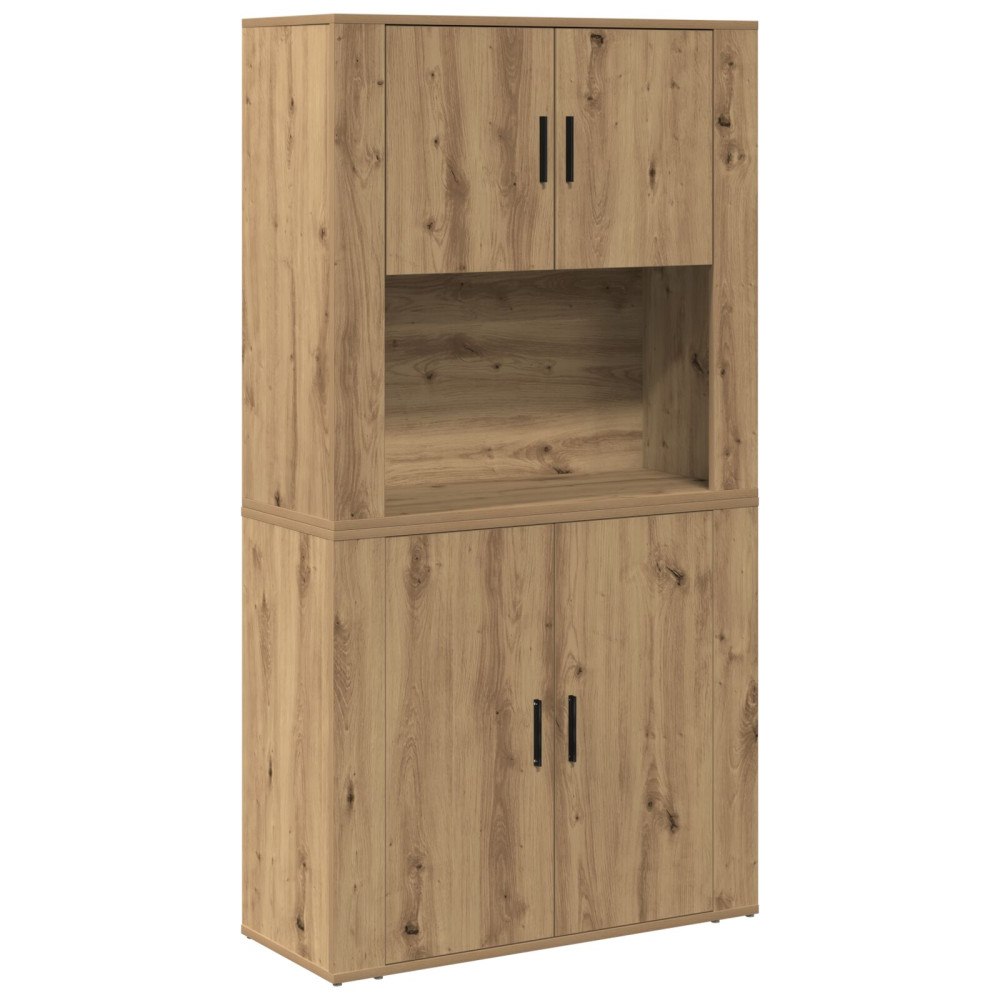 vidaXL Högskåp Artisan Ek 80x33x150 cm Konstruerat trä