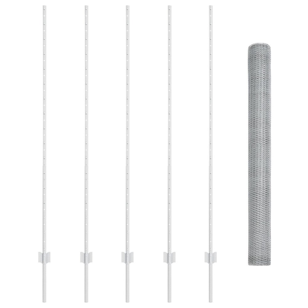 vidaXL Stängselstolpar 10 st U-Kanal 160 cm galvaniserat stål