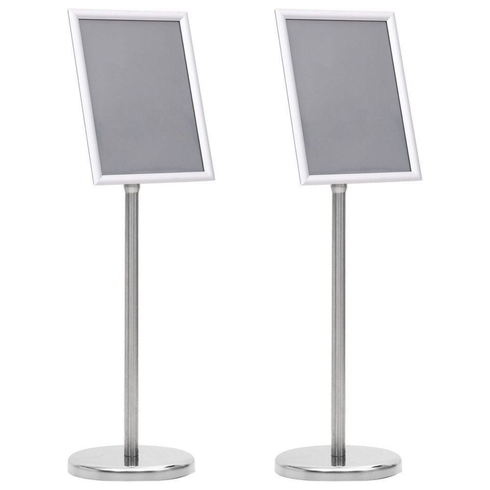 vidaXL A4 Pelarställen 2 st Silver Aluminiumlegering