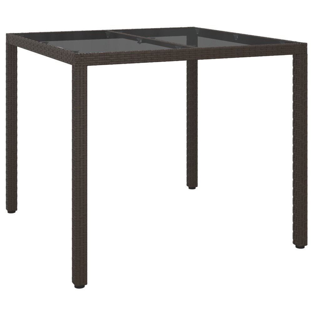 vidaXL Trädgårdsbord Brun 90x90x75 cm Konstrotting