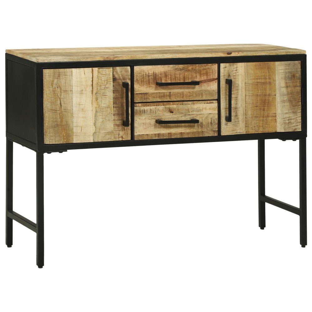 vidaXL Sideboard 100x35x70 cm massivt grovt mangoträ