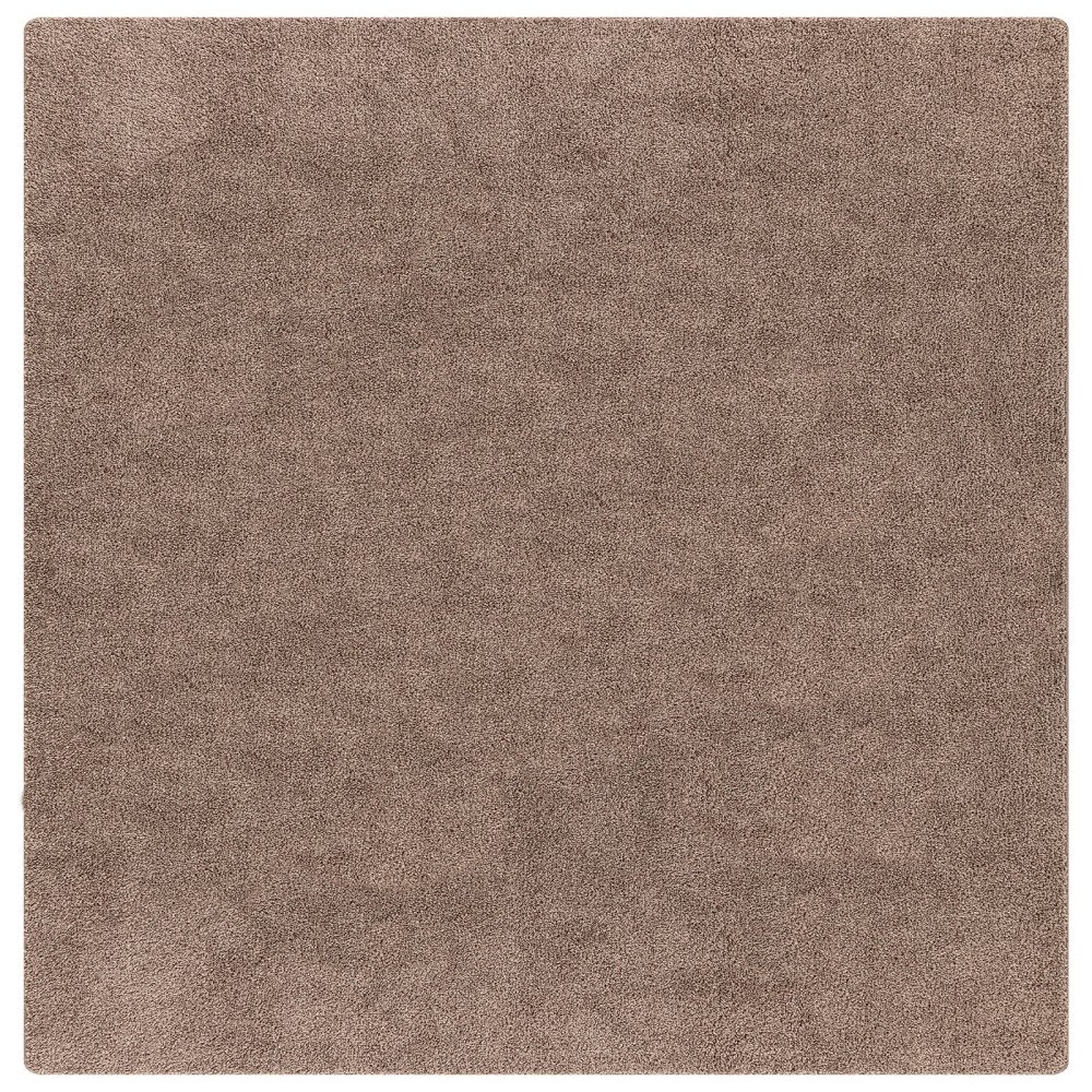 vidaXL Shaggy Mat Hög Lugg Brun 160x160 cm PP