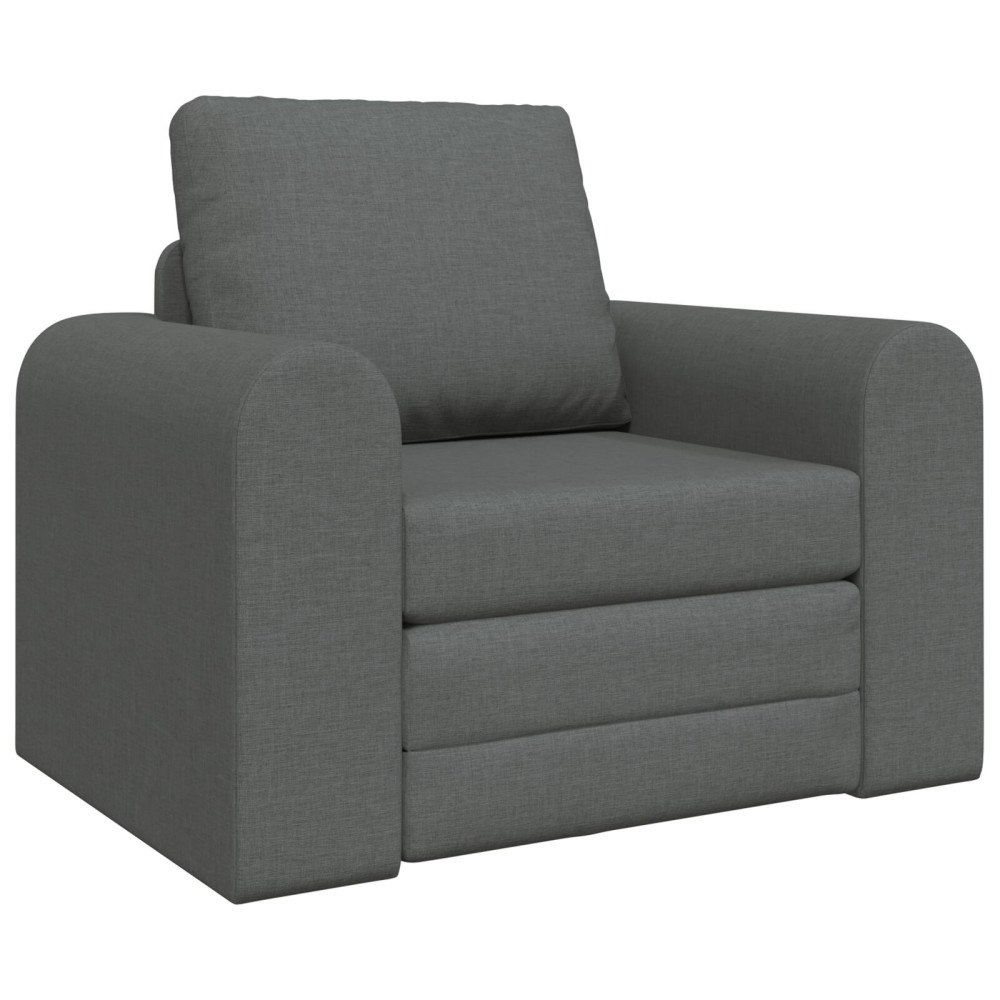 vidaXL Golvsoffa Bed 2-i-1 Mörkgrå 98x71x83 cm Tyg