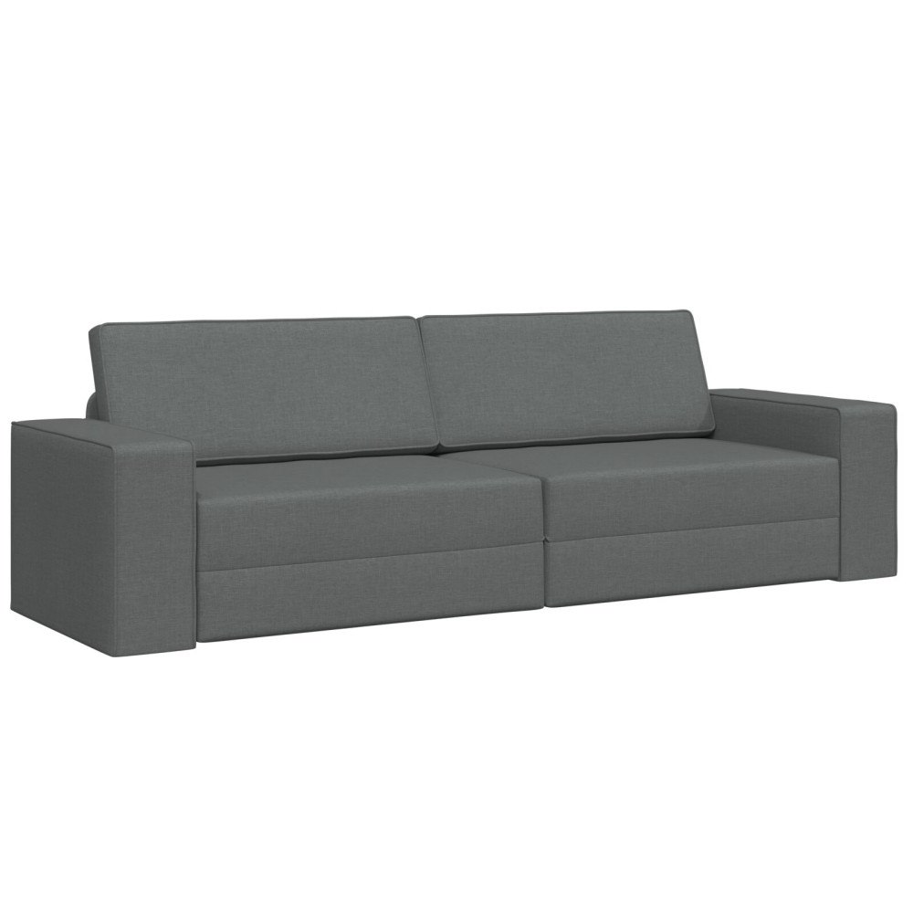 vidaXL Golvsängsoffa 2-i-1 Mörkgrå 245x150x60.5 cm Tyg