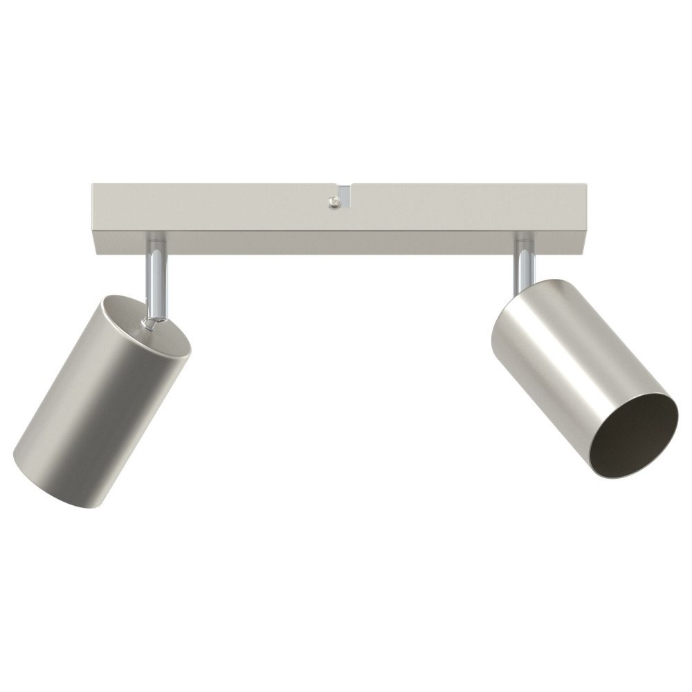 vidaXL takspotlight 2-vägs justerbar borstad nickel GU10