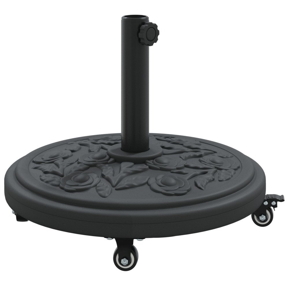 vidaXL Parasollfot med hjul för Ø38-48 mm poler 13 kg rund