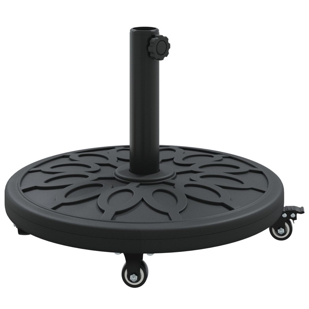 vidaXL Parasolbas med hjul för Ø38-48 mm stolpar 13 kg Rund