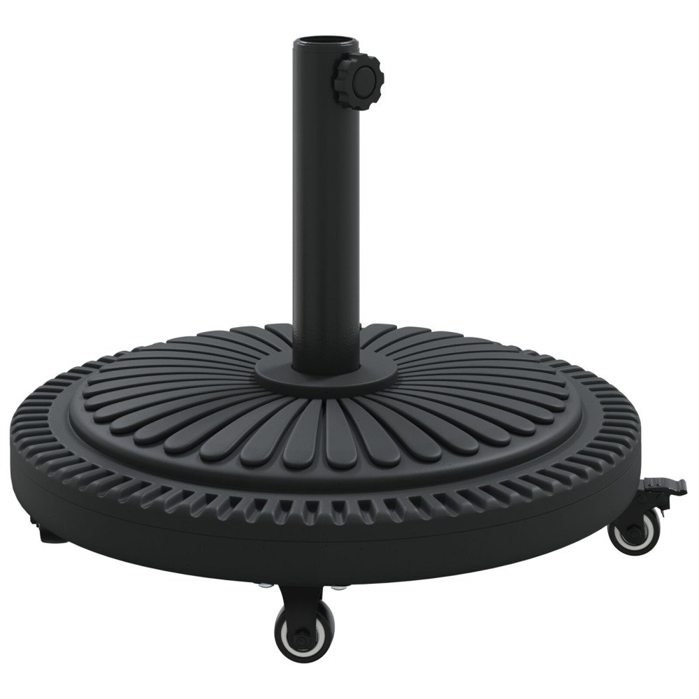 vidaXL Parasolgrund med hjul för Ø38-48 mm stolpar 13 kg Rund