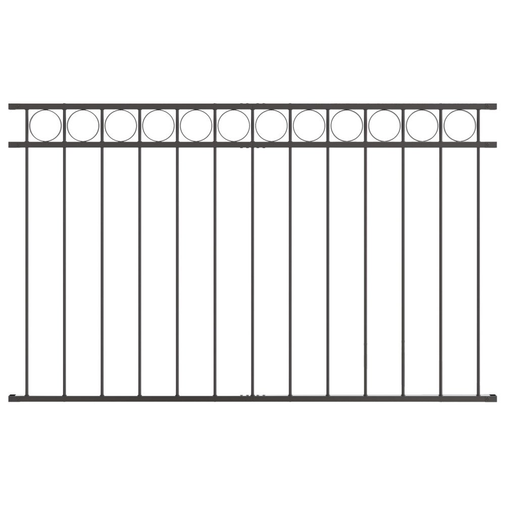 vidaXL Stängselpanel Grå 1,7x0,8 m Stål