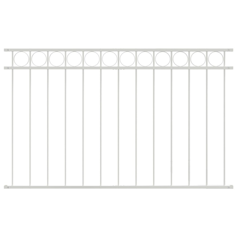 vidaXL Staketpanel Vit 1,7x0,8 m Stål