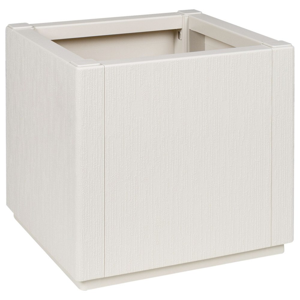 vidaXL Trädgårdsplanterare Vit 36x36x35 cm PP