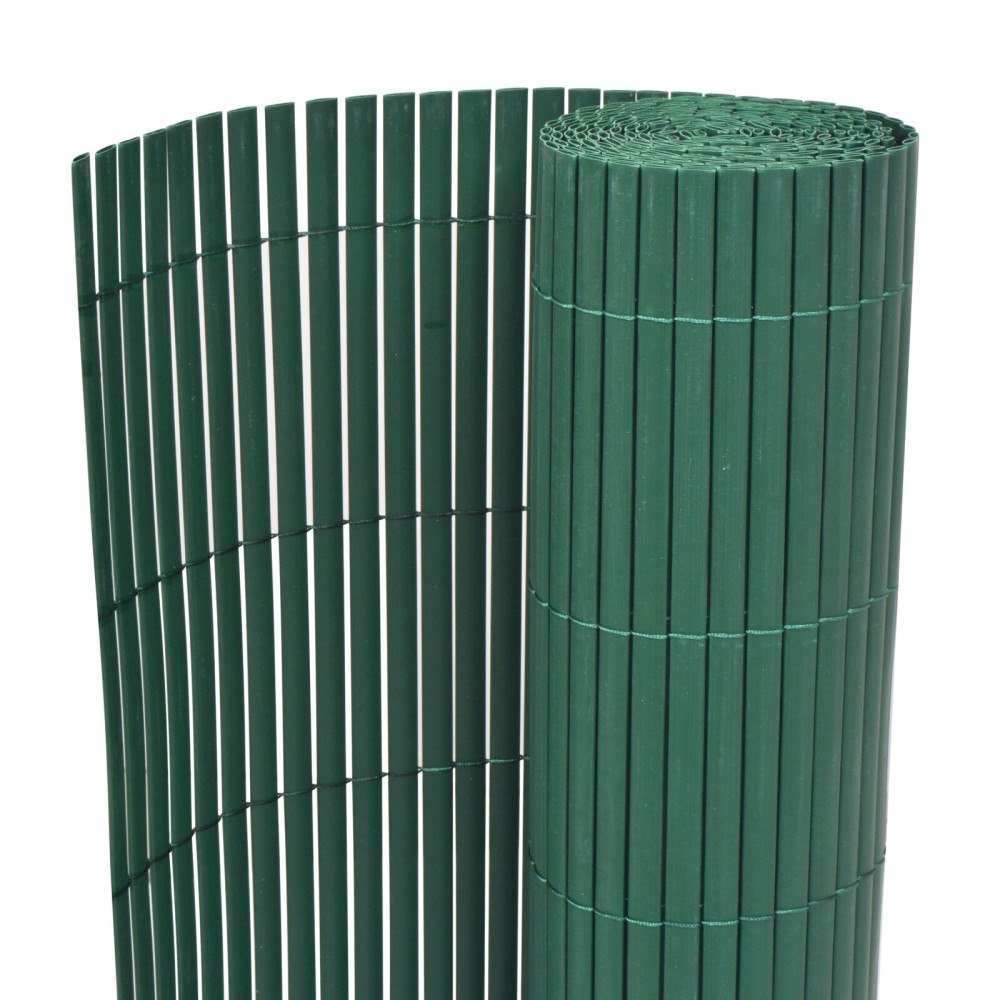 vidaXL Trädgårdsstängsel Dubbel-Sidig PVC 150x500 cm Grön