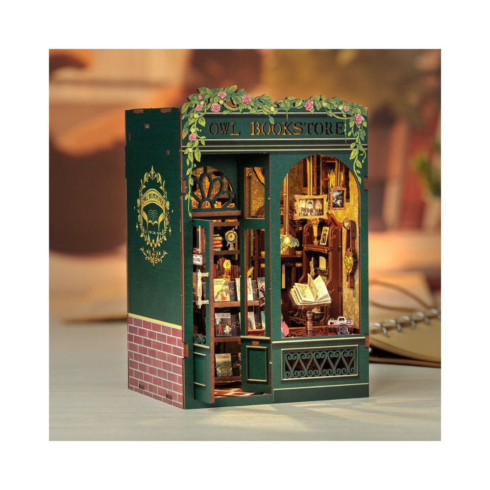 Cutebee Miniature Book Nook: Owl Bookstore