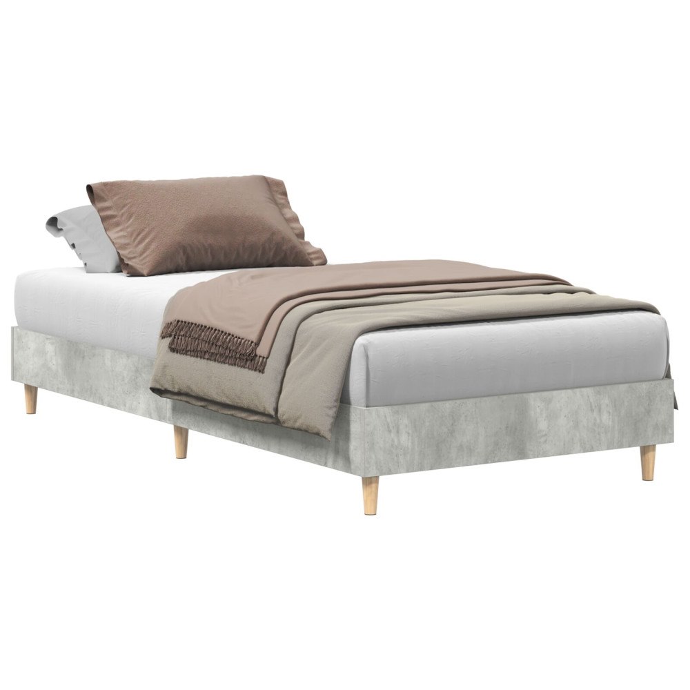 vidaXL Sängram Betonggrå 203 x 93 x 25 cm Konstruerat trä