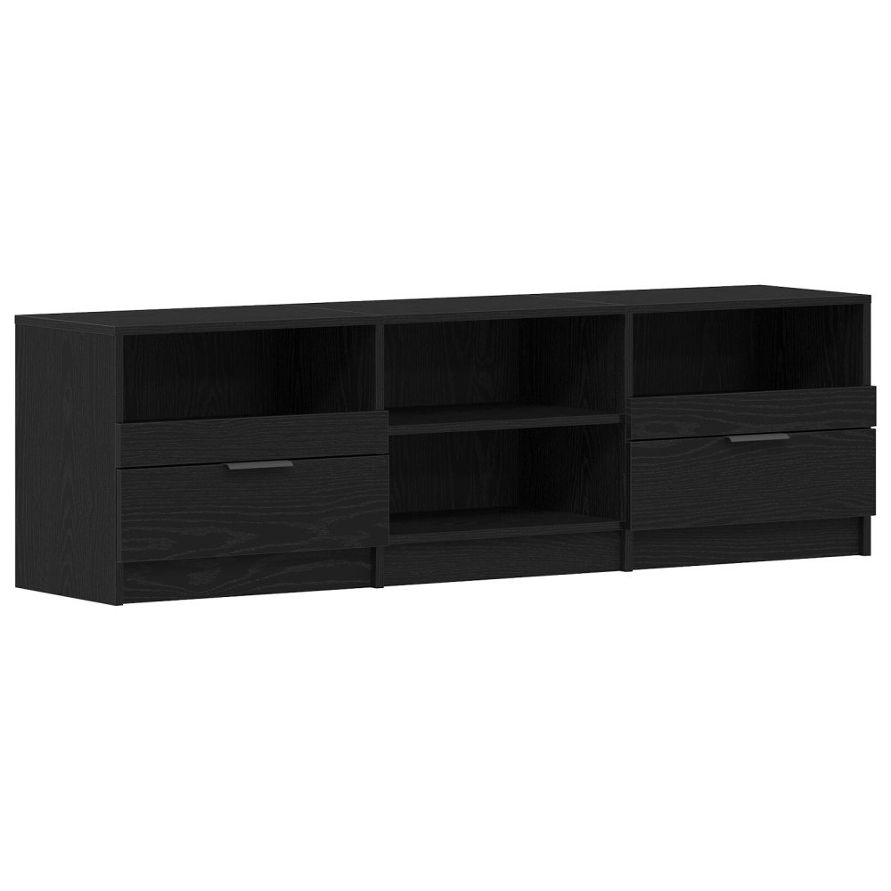 vidaXL TV-bänk svart ek 150x33,5x45 cm konstruerat trä