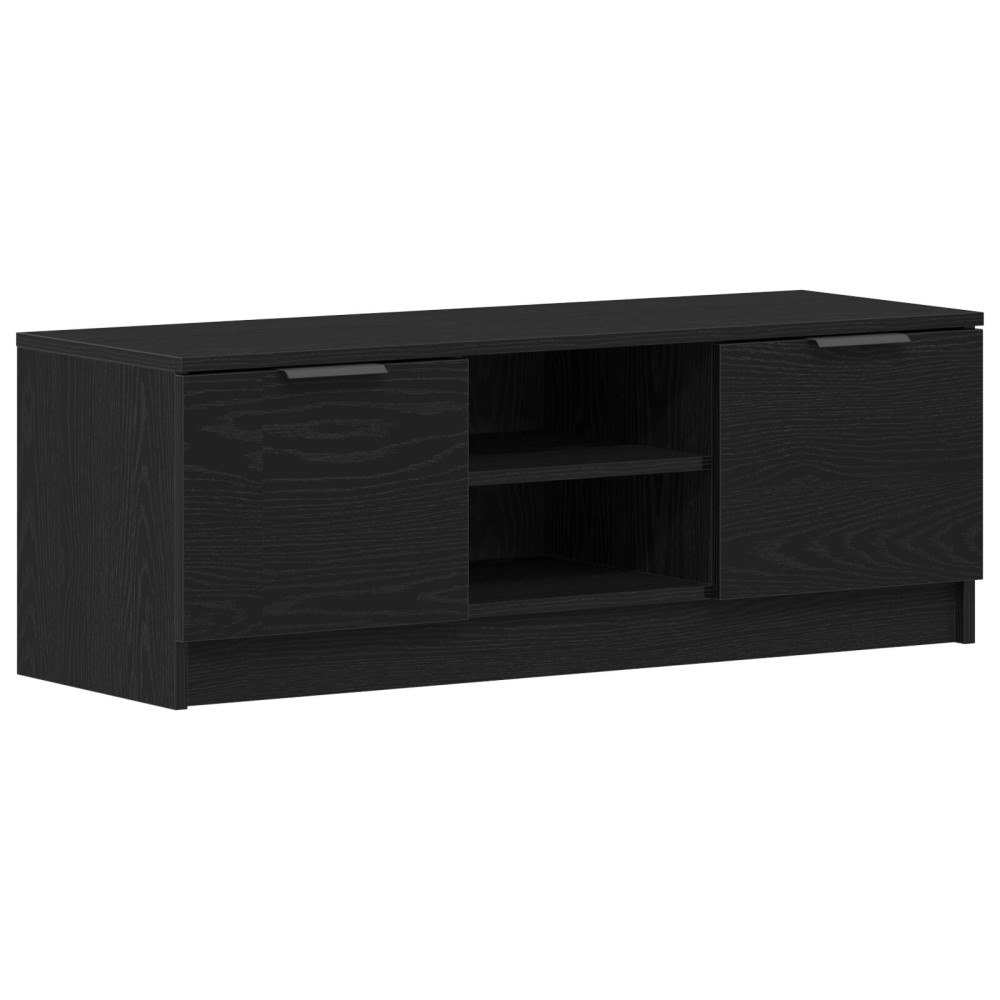 vidaXL TV-bänk svart ek 102x35x36,5 cm konstruerat trä