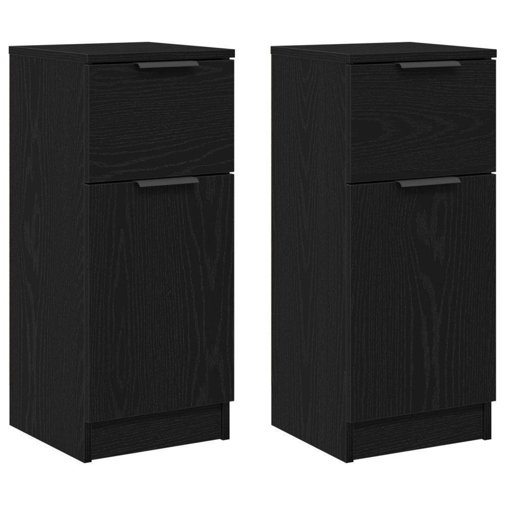 vidaXL Sidobord svart ek 30x30x70 cm MDF