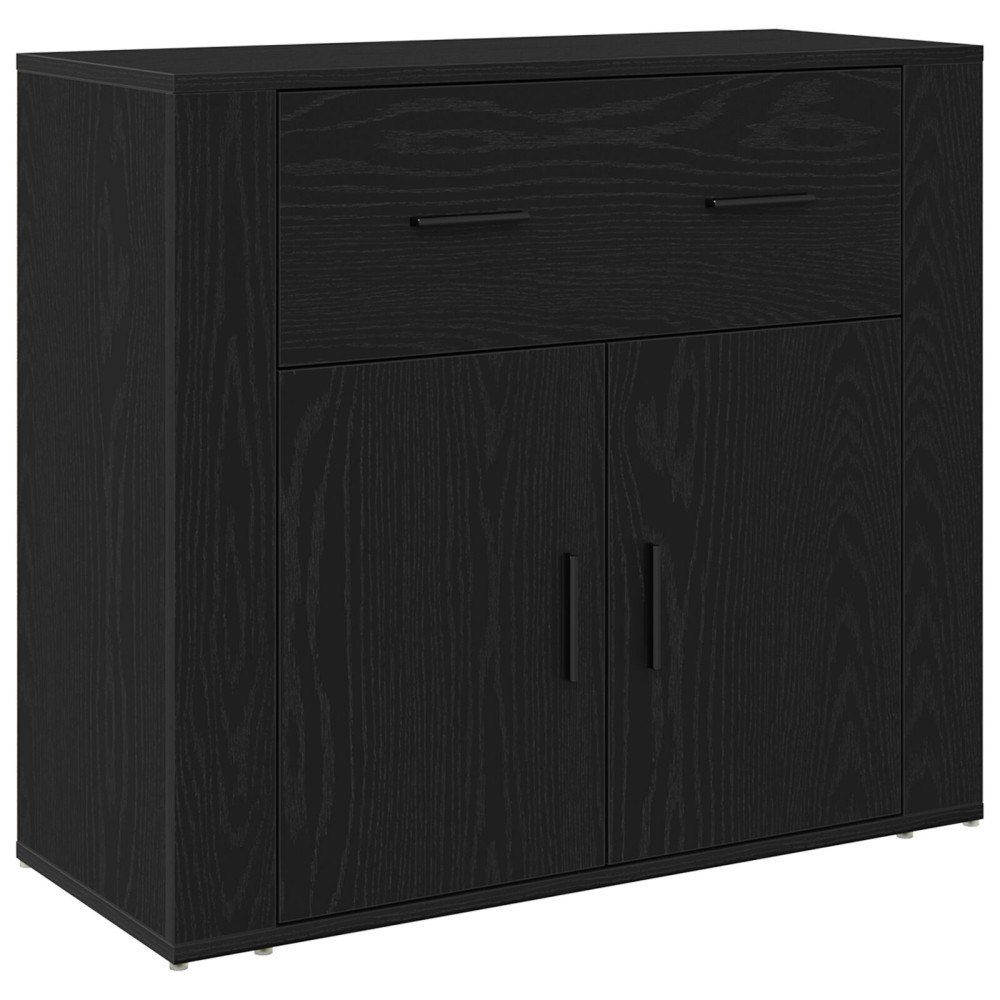vidaXL Sideboard svart ek 80x33x70 cm konstruerat trä