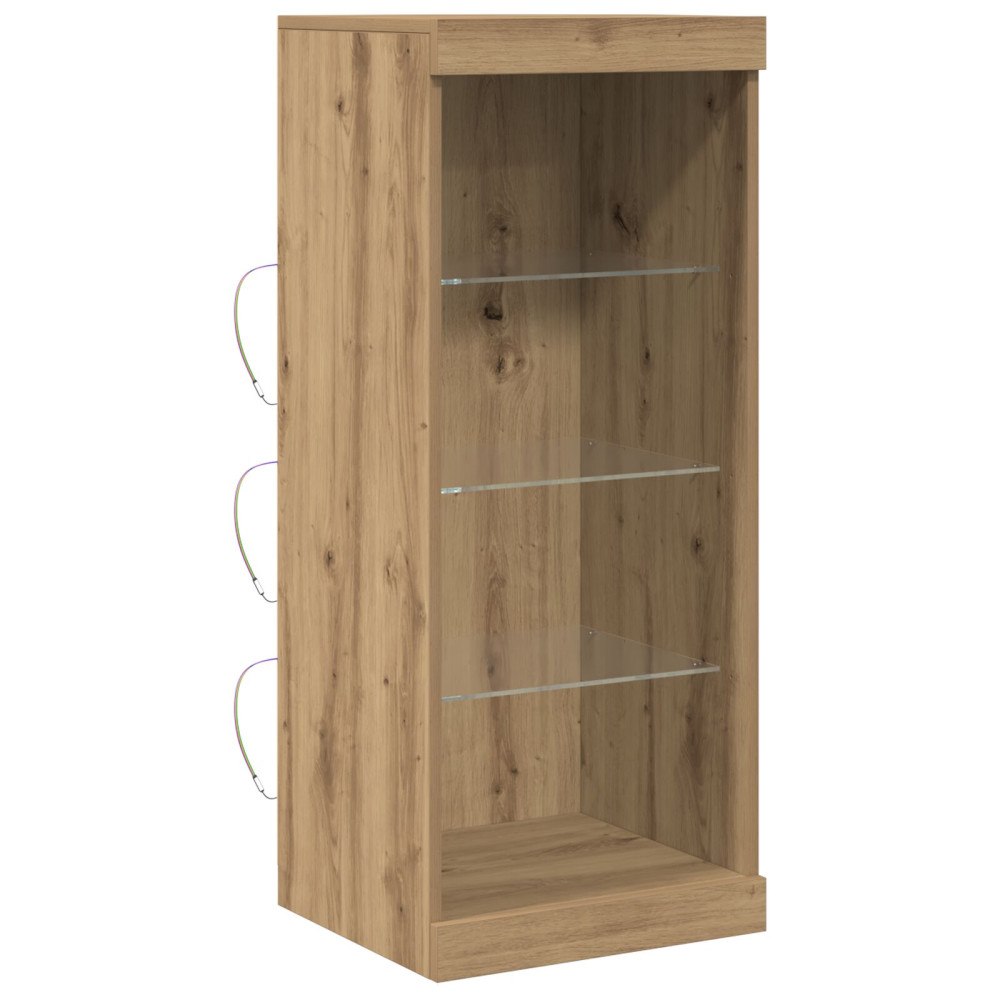 vidaXL Sideboard med LED-belysning i hantverksbok 41x37x100 cm