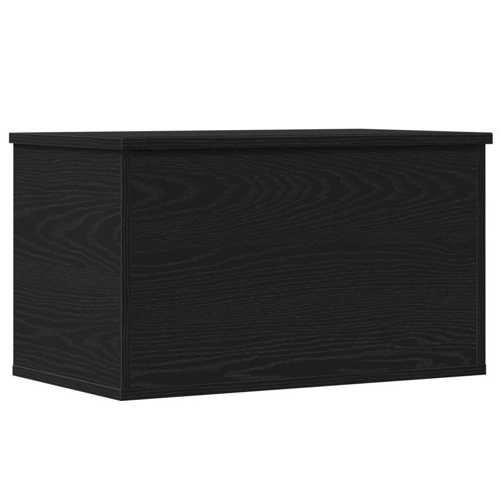 vidaXL Förvaringslåda med lock svart ek 60x35x35 cm konstruerat trä