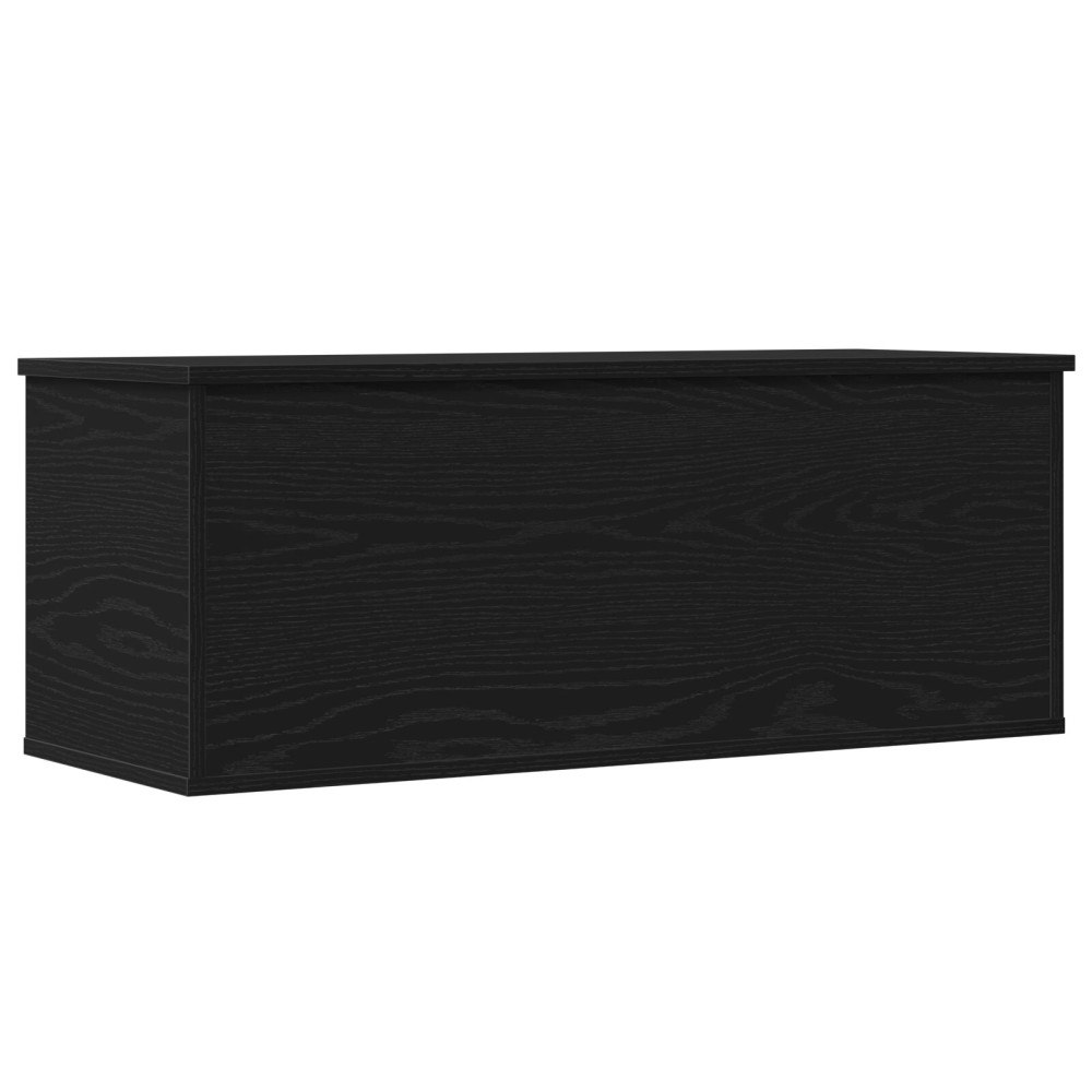 vidaXL Förvaringslåda svart ek 90x35x35 cm konstruerat trä