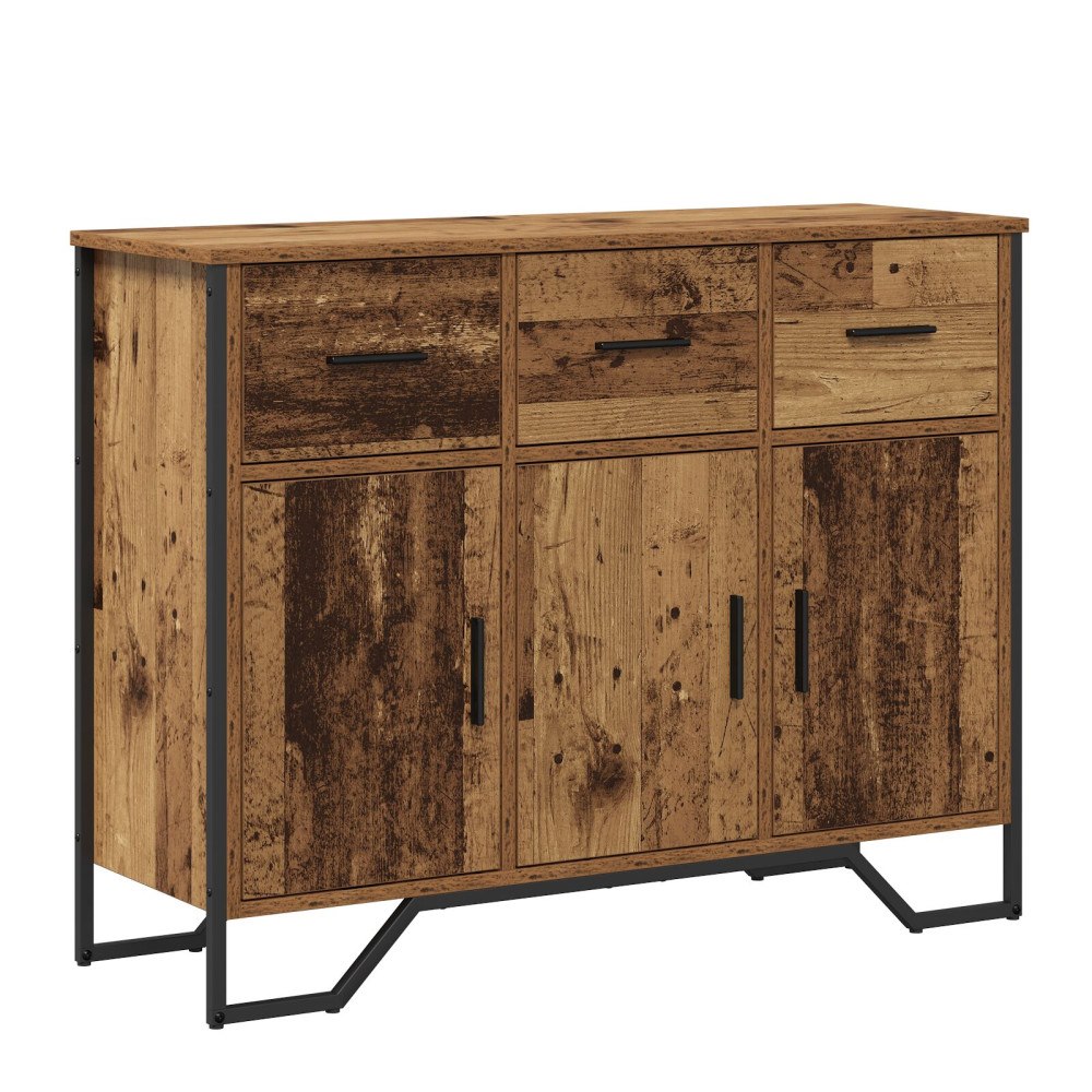 vidaXL Skåp Gamla trä 97x32.5x74.5 cm Träverk