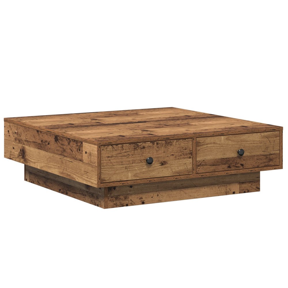 vidaXL kaffe bord Gammalt trä Återvunnet trä 90 x 90 x 28 cm