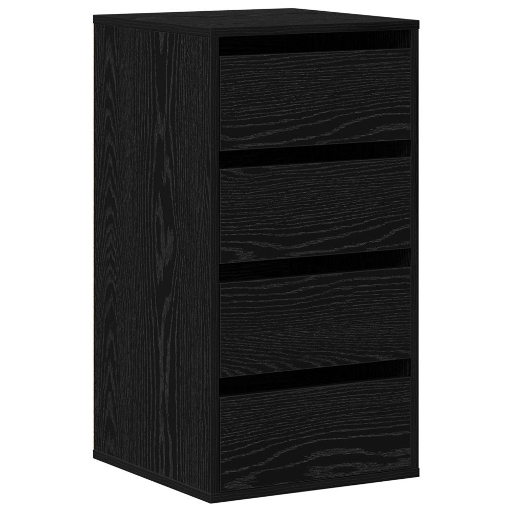 vidaXL Hörnbyrå Svart Ek 40x41x76 cm Konstruerat trä