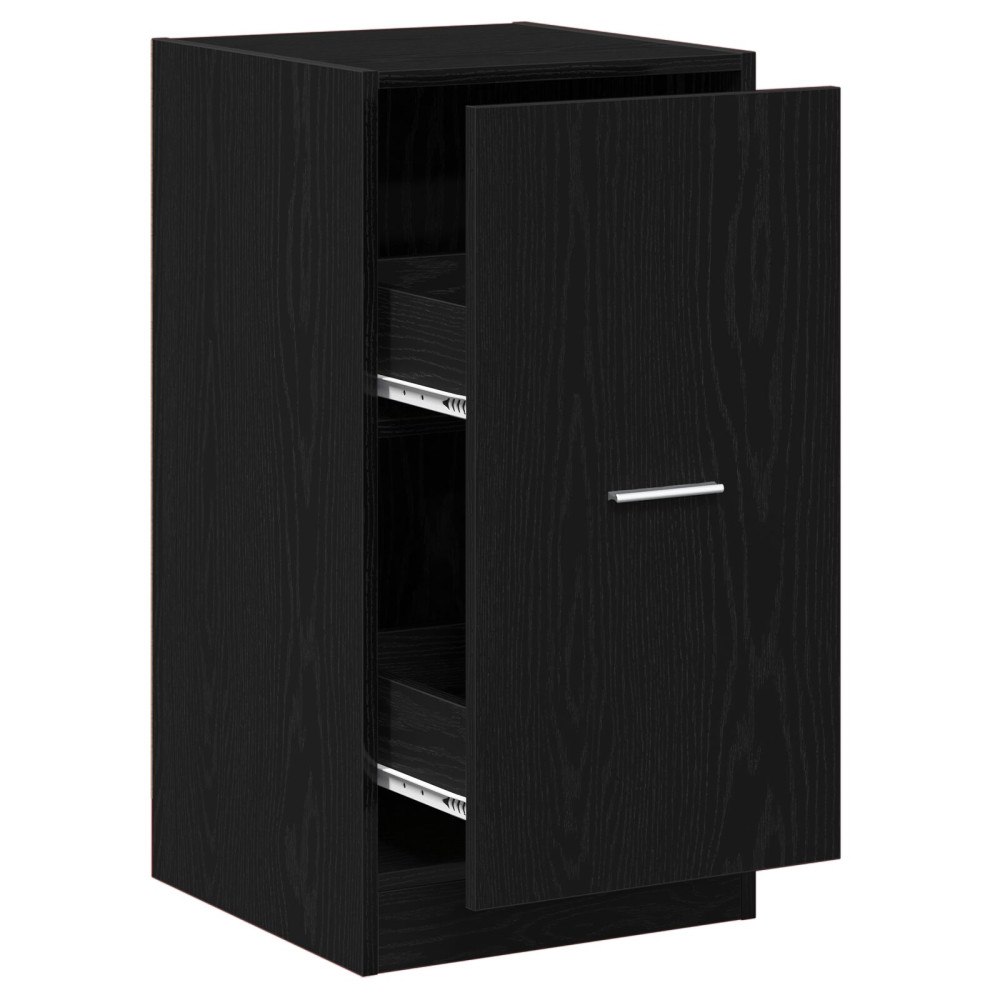 vidaXL Apoteksskåp Svart Ek 40x41x77,5 cm Konstruerat trä