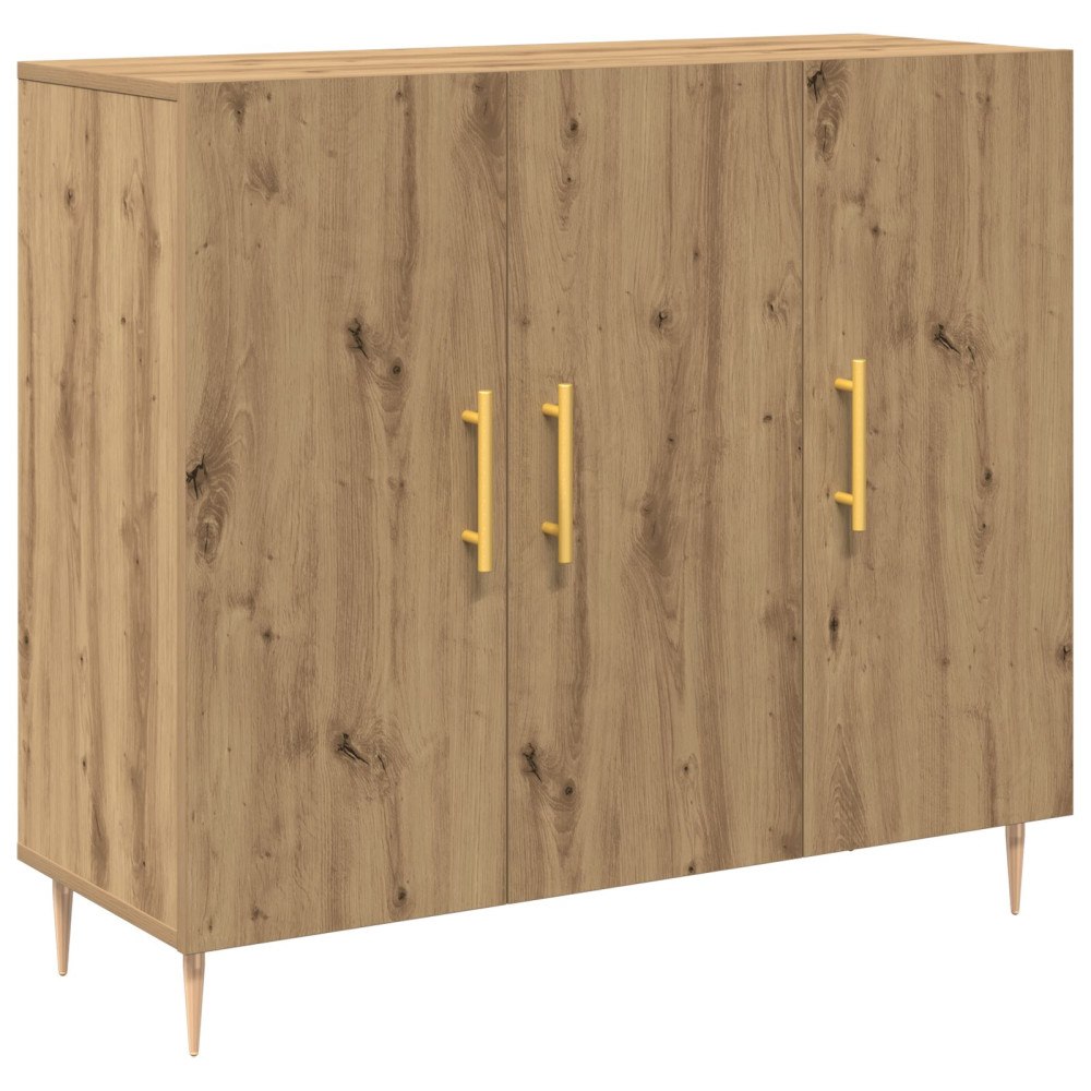 vidaXL Sideboard artisan ek 90x34x80 cm konstruerat trä