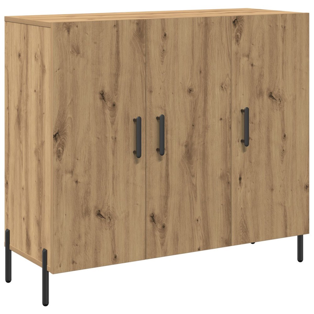 vidaXL Sideboard Artisan Ek 90x34x80 cm Tillverkat trä