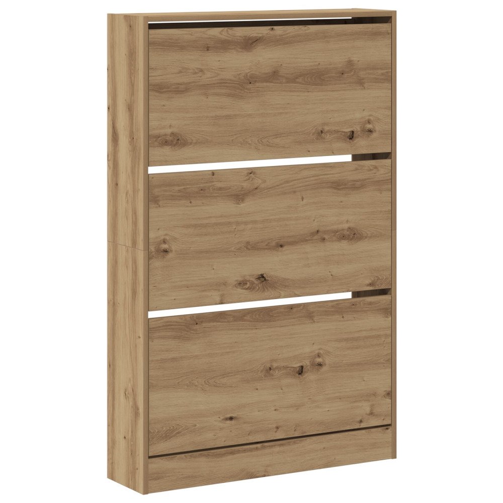 vidaXL Skoskåp Artisan Ek 80x21x125,5 cm Konstruerat trä
