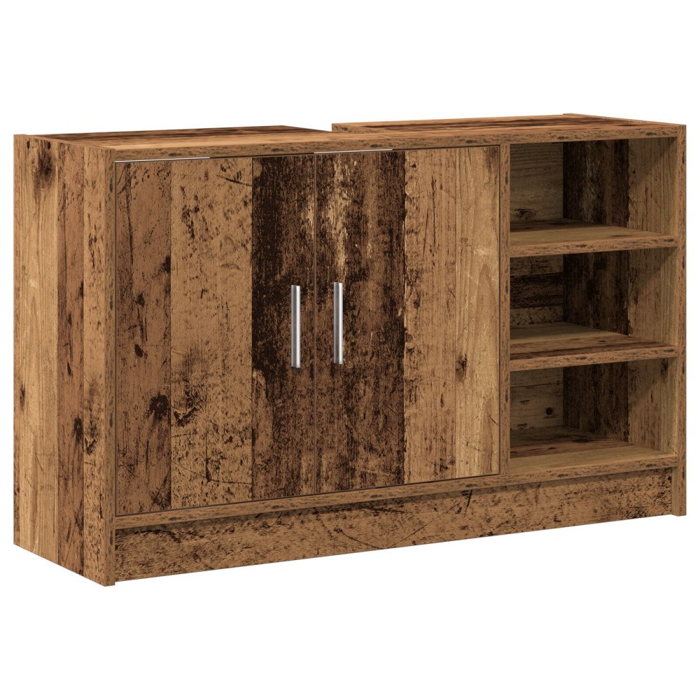 vidaXL Diskho Skåp Gammalt trä 90 x 29 x 55 cm Konstruerat trä