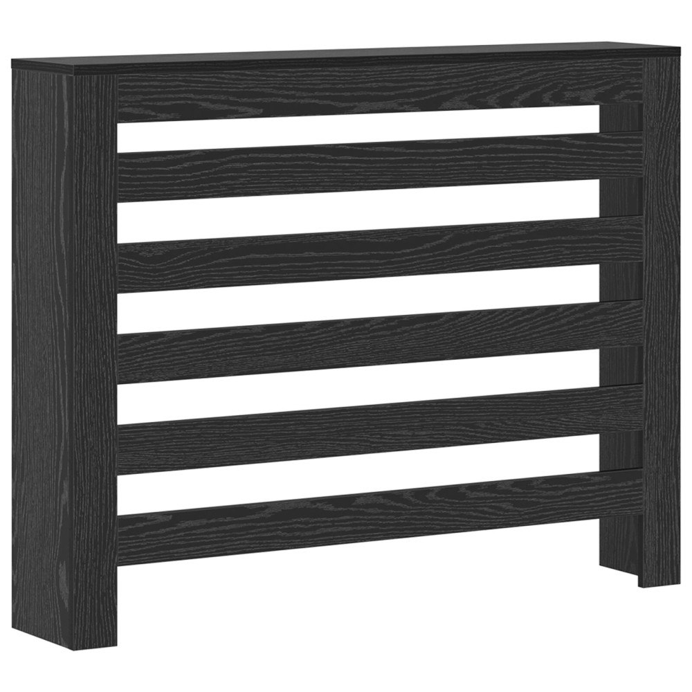 vidaXL Radiator Täckning Svart Ek 104x20x82 cm Konstruerat Trä