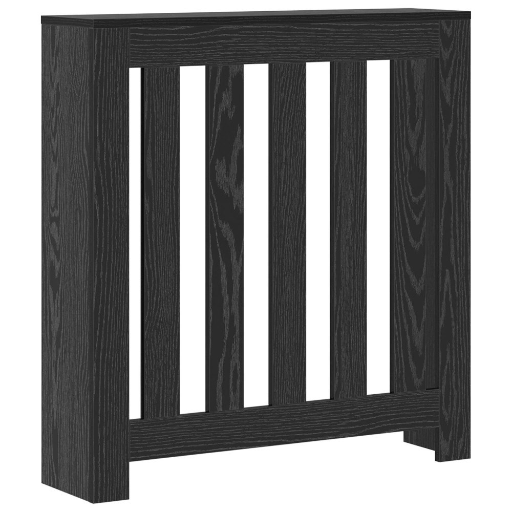 vidaXL Radiatoröverdrag Svart Ek 78x20x82 cm Konstruerat Trä